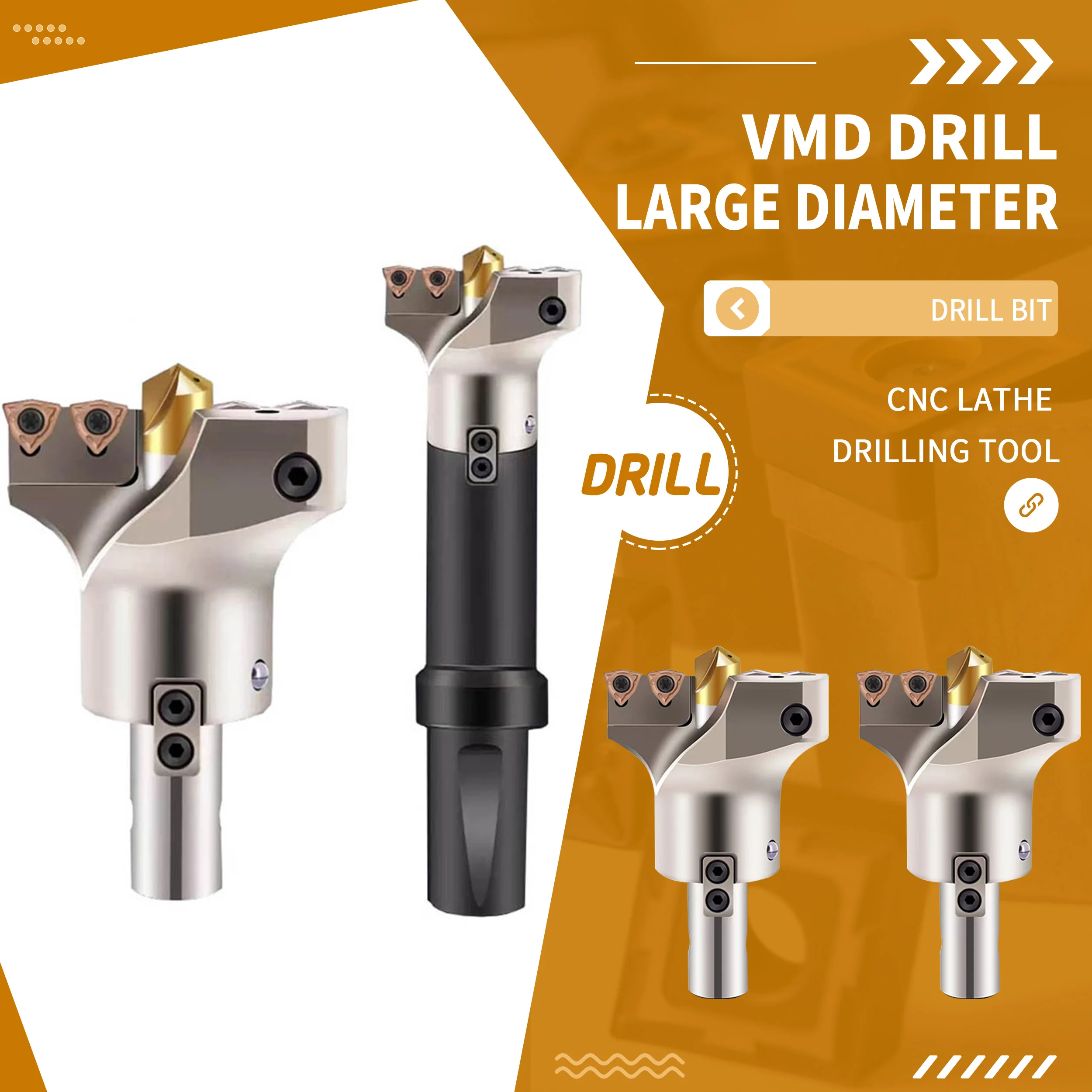 VMDDrillLargeDiameterDeepHoleUDrillBit45mmTo200mmHigh