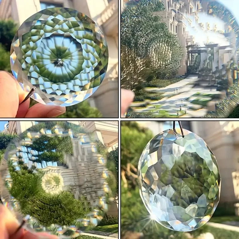 1pc color crystal sun catcher prism rainbow machine used for family window chandelier prism indoor and outdoor decoration sun catcher