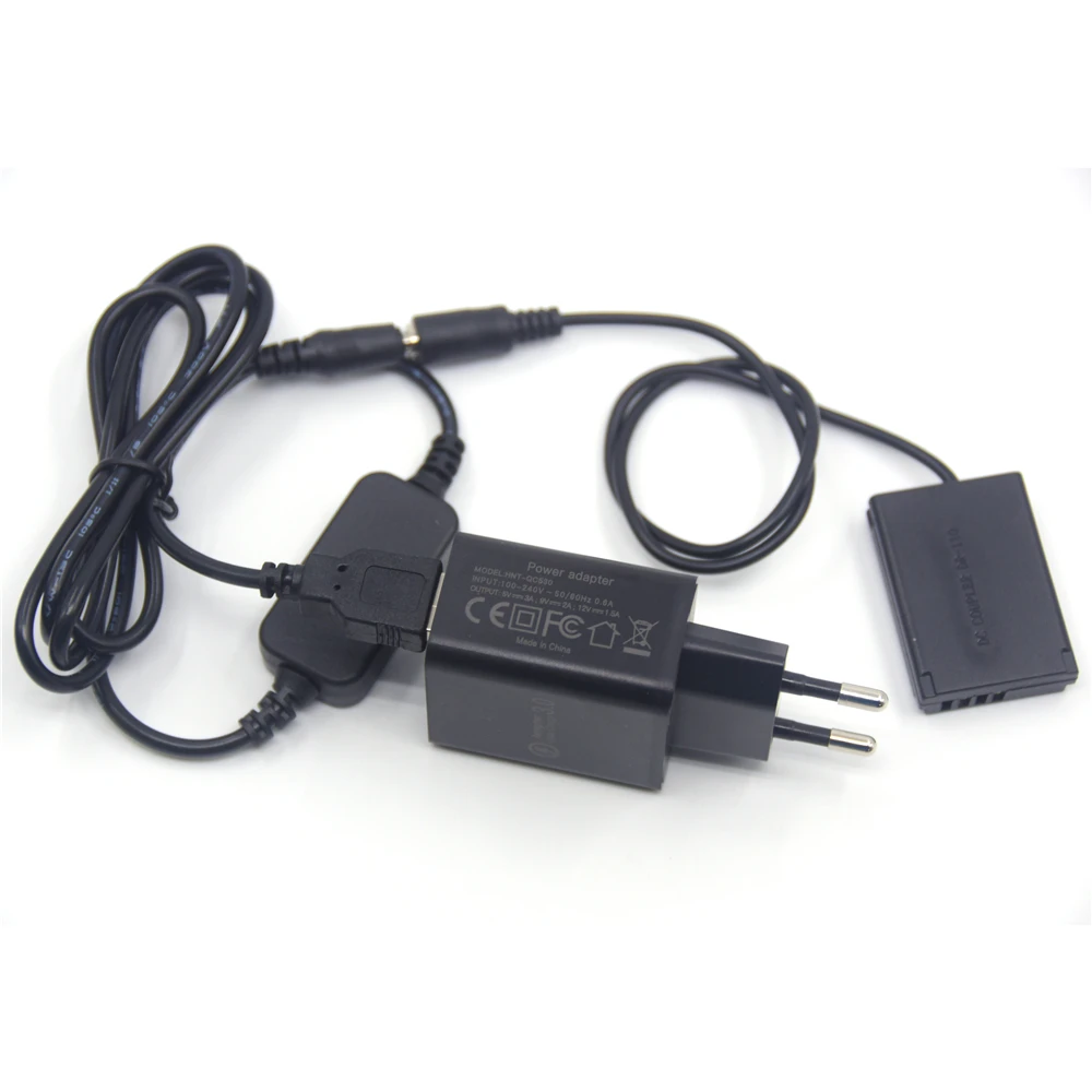 

18W QC 3 0 Fast Charger Adapter+Power Cable Connector+DR-110 DC Coupler NB-13L Dummy Battery for Canon PowerShot G5 G7 X Mark II