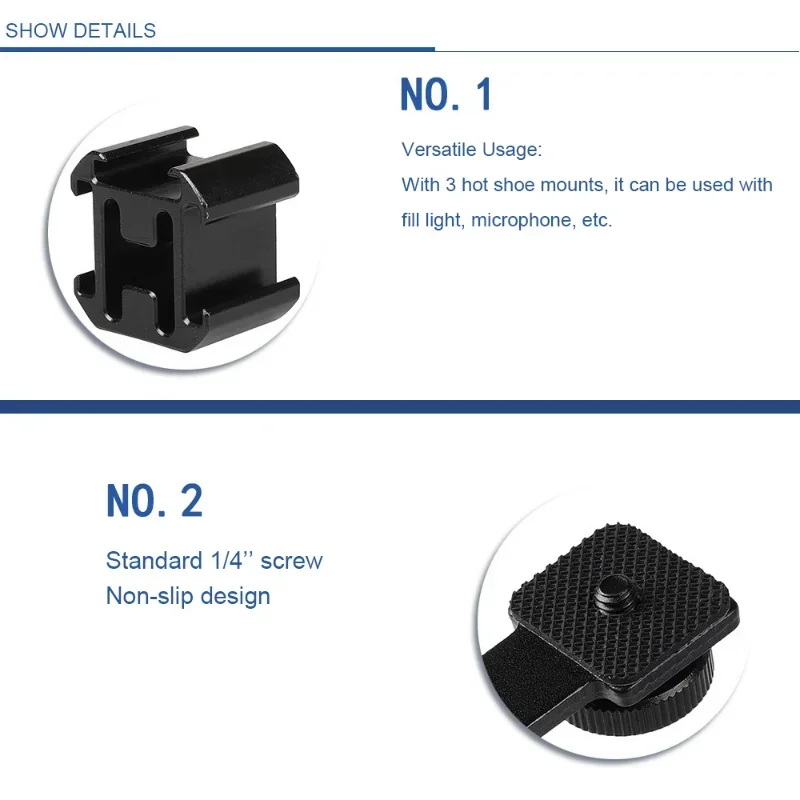 Flash Bracket, Gimbal Stabilizer Extension Bar,Microphone Stand for Zhiyun Smooth 4 Crane 2/Tripod/Monitor/LED Light/Canon Nikon