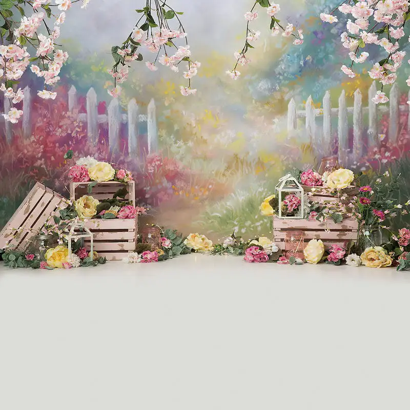 Newborn Baby Shower 1st Birthday Party Backdrop Decor Balloon Flower Floor Cake Smash Photography Background For Photo Studio
