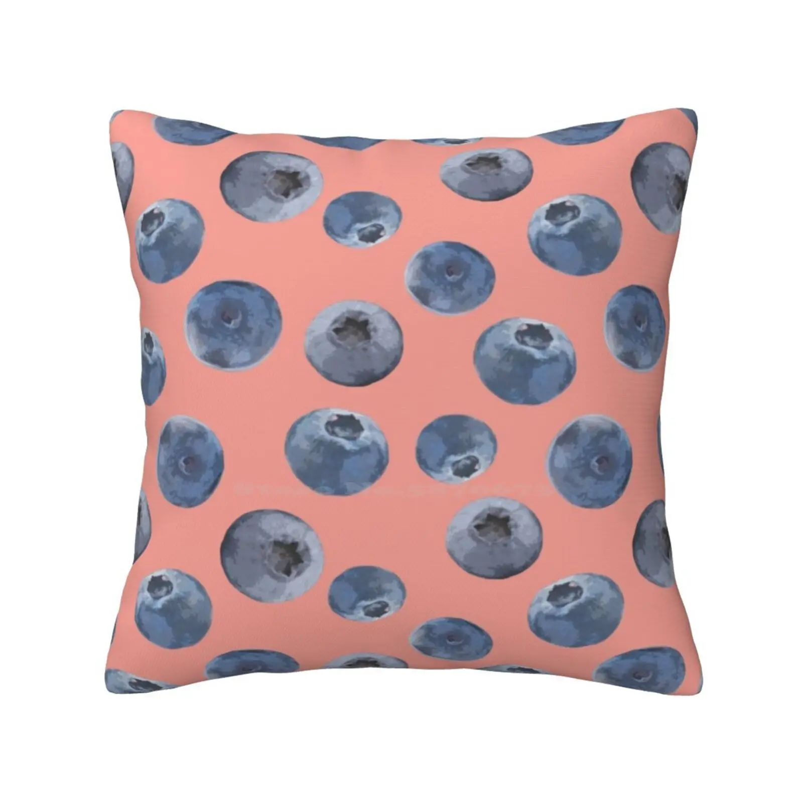 Blueberry Pattern Fashion Sofa Throw Pillow Cover Federa Mirtilli Fruty Cute Girly Virly Pink Colorful Polka Dot