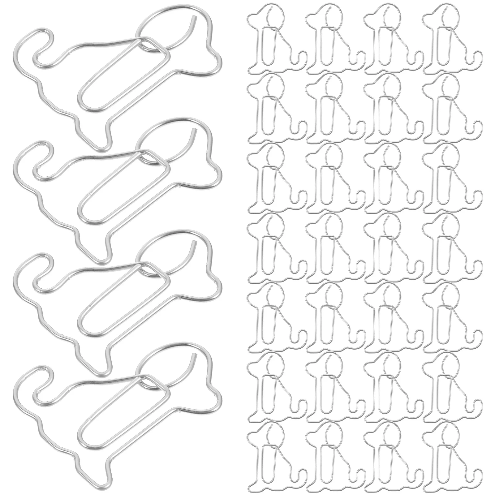 50 Pcs Paper Clip Clips Metal Paperclips Small Cute Document File for Student Office Delicate