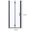 34 to 35-3/8 in. W x 72 in. H Bi-Fold Semi-Frameless Shower Doors in Matte Black with Clear Glass 5