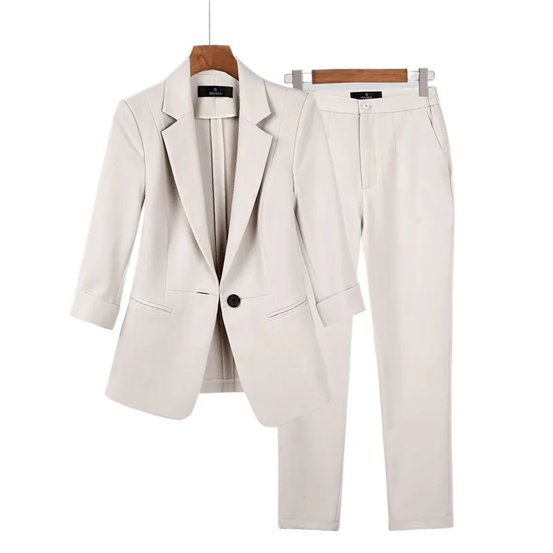Plus Size Women Blazer Suit Ladies Long Sleeve Formal Work Jacket Pants  Suit Set | eBay