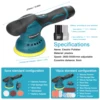 6-inch standard high-efficiency automatic wax polishing machine with multifunctional rotary tool with sponge lining 3