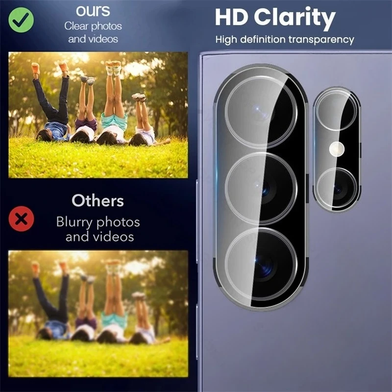 Premium Black 3D Curved Camera Protective Lens Glass