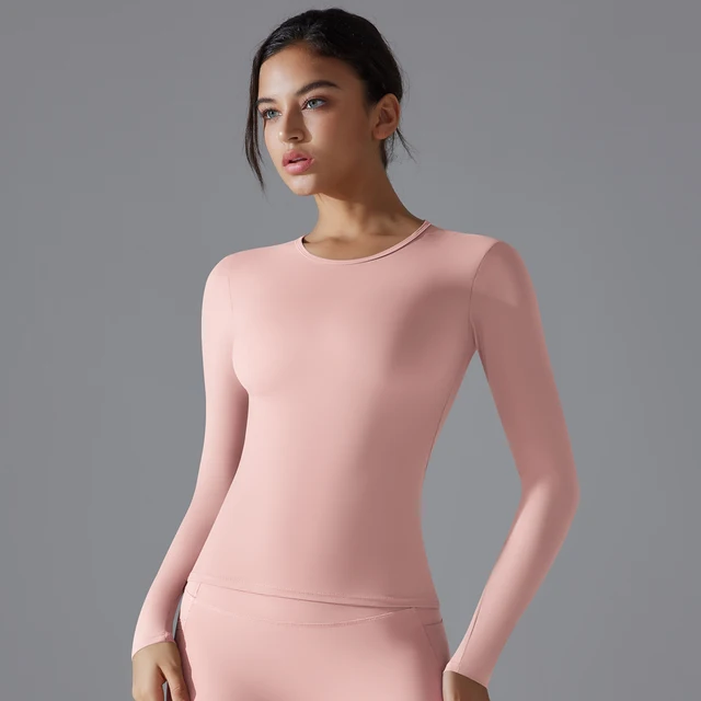 Yoga Shirts For Women Long Sleeve Winter Fitness Running Gym Clothes Workout Dry Fit Breathable High Elastic Sports Top 6