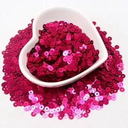 Assorted Glitter Sequin Collection for DIY Crafts and Fashion Embellishments (Rose - red)