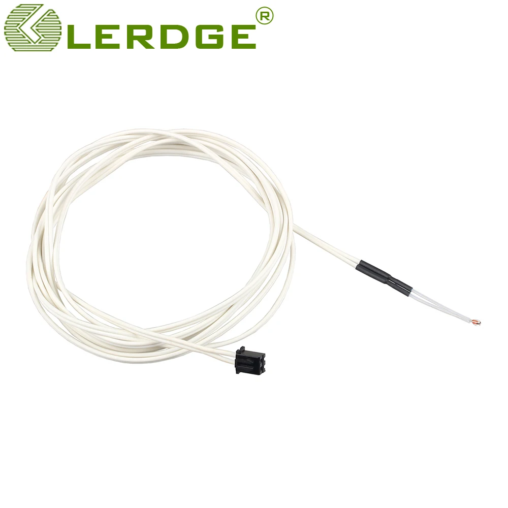 LERDGE NTC 100K B3950 Thermistors 3D Printer Parts Temperature Sensor For Hotend Heatbed thermistor wire With  Cable 1m/2M 1PCS