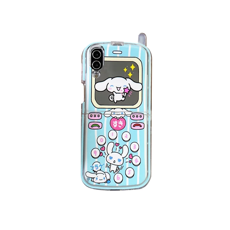 thumbnail image 1 of Sanrio Hello Kitty Cat Hidden bracket Pink Phone Case For Samsung Galaxy Z Flip 3 4 5 5G ZFlip5 ZFlip4 Flip5 Flip4 5G Soft Cover, 1 of 5