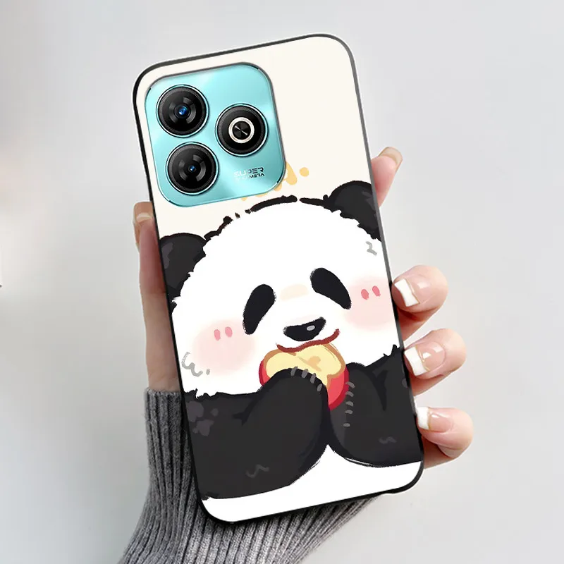 Luxury Cute Love Heart Rabbit Black Matte Soft TPU Protective Phone Case