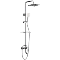 XAOZO สีดํา/ชุบโครเมี่ยมห้องน้ําชุดฝักบัวในครัวเรือนทองแดงก๊อกน้ําติดผนังอ่างอาบน้ําก๊อกน้ํา Rain Shower 6