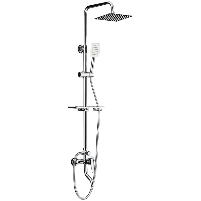 XAOZO สีดํา/ชุบโครเมี่ยมห้องน้ําชุดฝักบัวในครัวเรือนทองแดงก๊อกน้ําติดผนังอ่างอาบน้ําก๊อกน้ํา Rain Shower 6