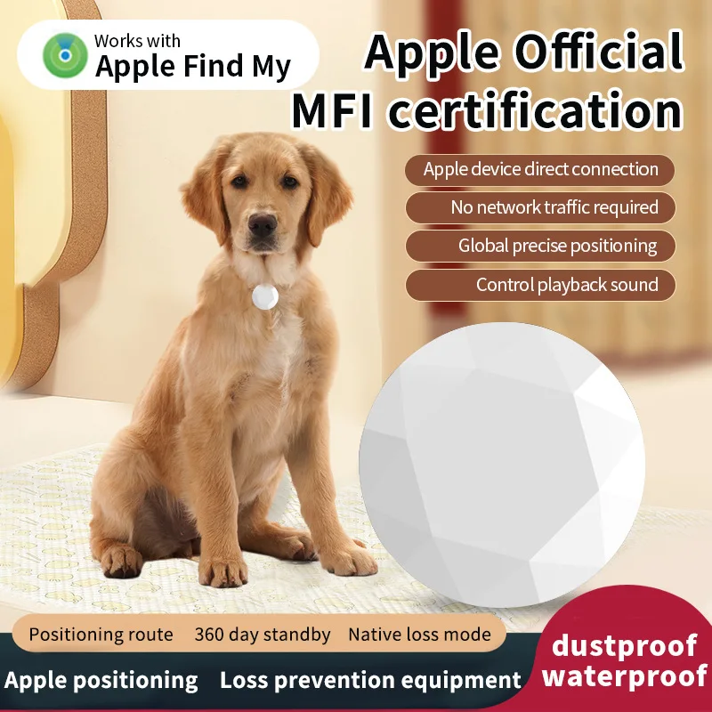 Ultra-Compact GPS Locator-Waterproof Tracker with 120-Day Battery, Works with iOS/Android for Pets/Kids