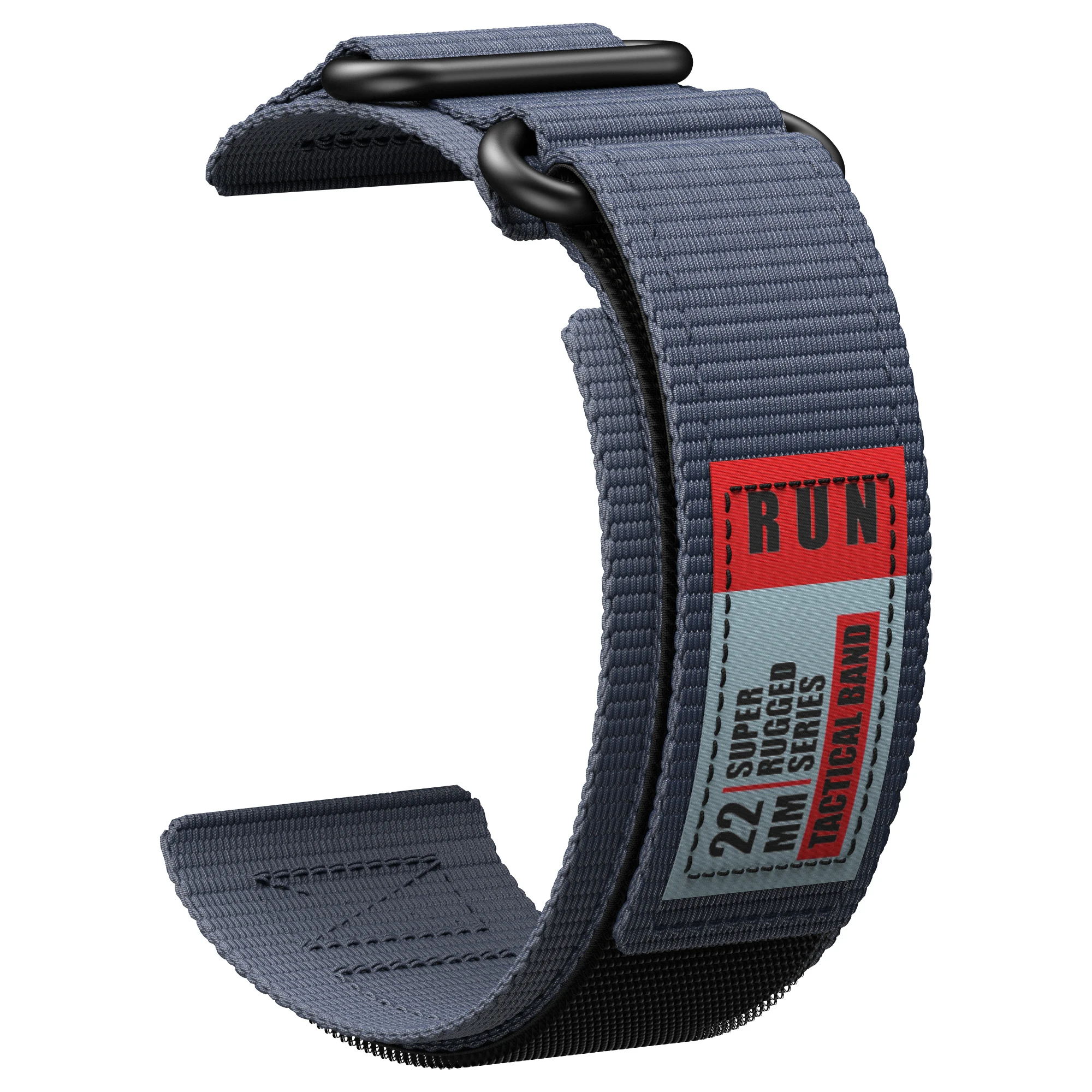 Nylon Braided Hook and Loop Strap - 22mm Sport Replacement Wristband Belt