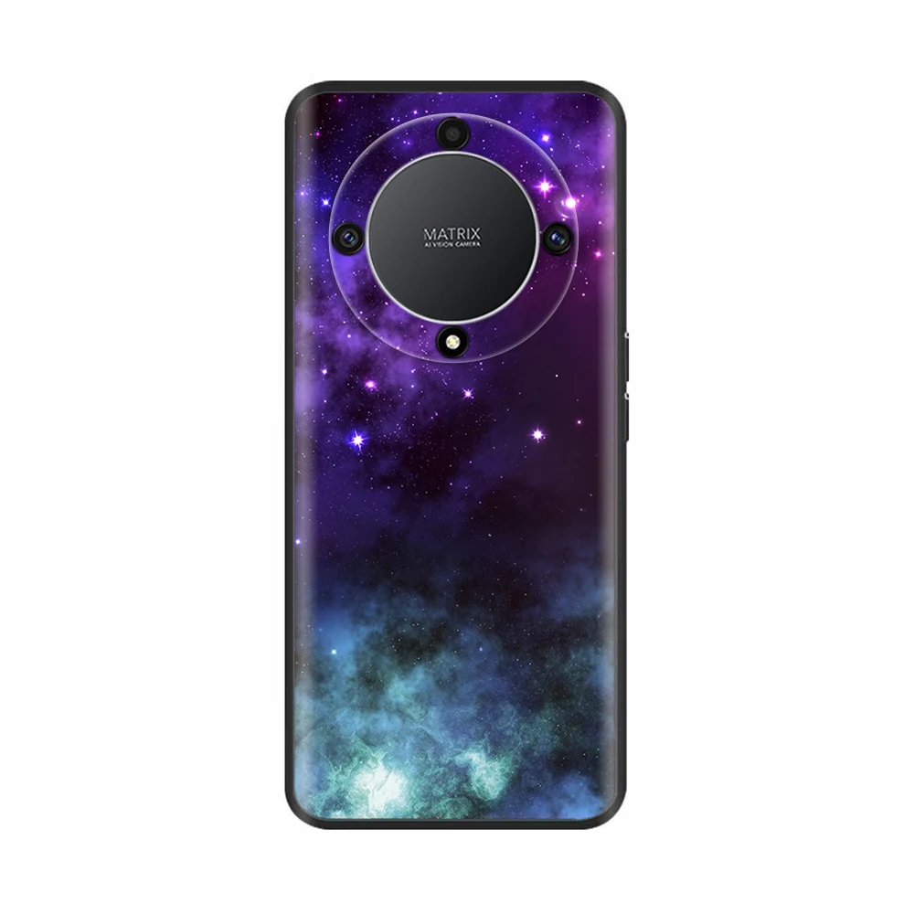 Elegant Floral Silicone Case for Honor X9a - 6.67 Protective Phone Cover