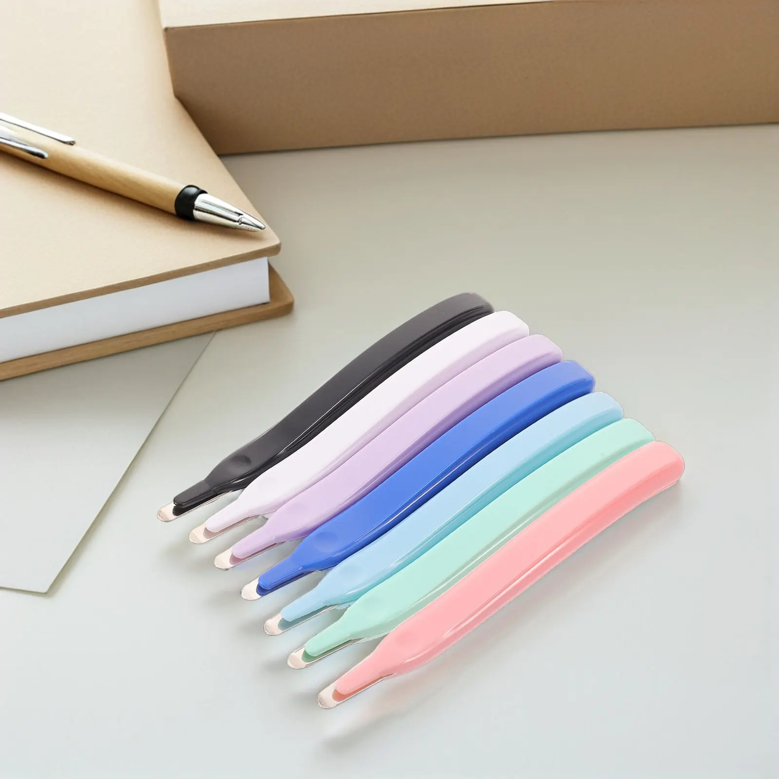 7Pcs 펜 모양의 스테이플 리무버 마그네틱 스테이플러 핀 오프너 휴대용 사무실 학교 헤비 듀티 스테이플 리무버 도구