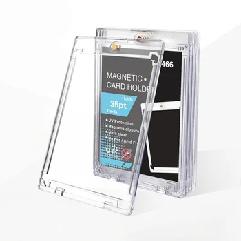 10 Porta Carte Magnetiche 35PT, Scatole di Stoccaggio in Plastica Rigida, Porta Carte in Acrilico Resistente ai Raggi UV per Collezionisti, Espositore