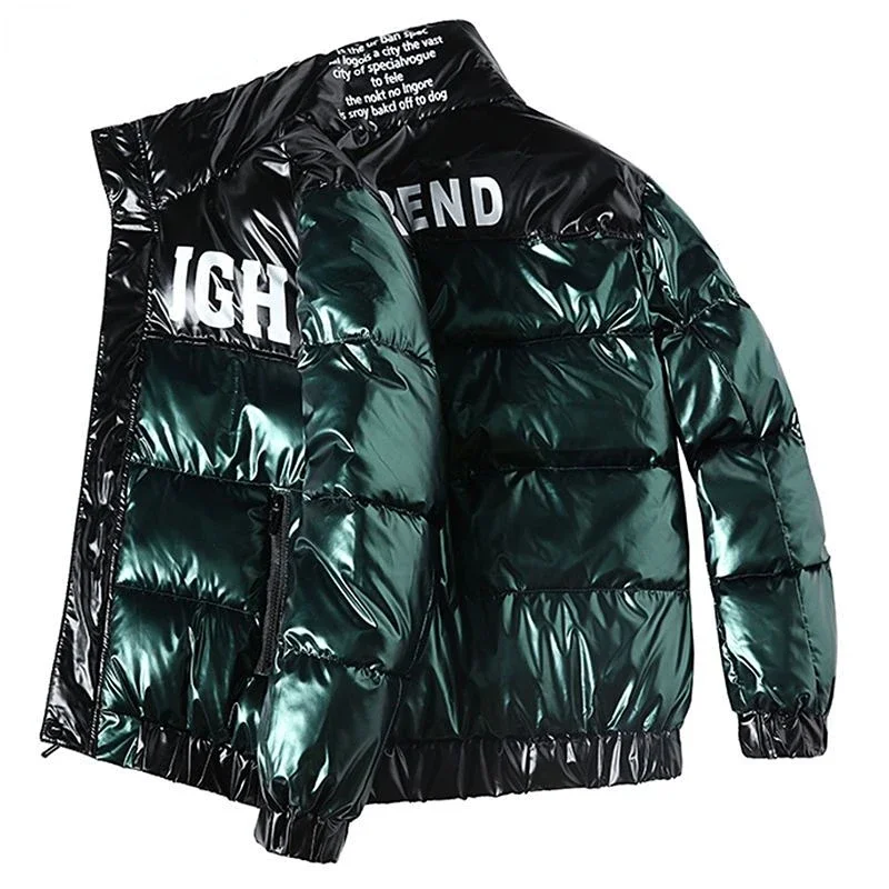 Winter Jacket Men Parkas Thicken Warm Coat Mens Stand Collar Fashion Streetwear Waterproof Down Cotton Winter Coat Down Jacket