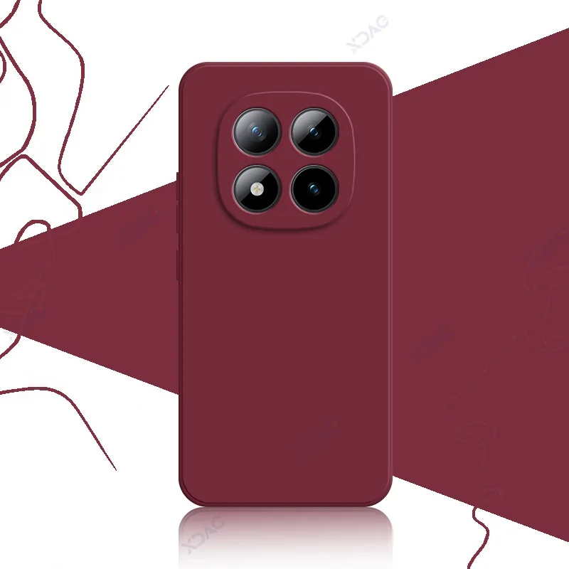Premium Waterproof Liquid Silicone Mobile Phone Case - 360° Soft Cover Protection in a Stylish Square Design