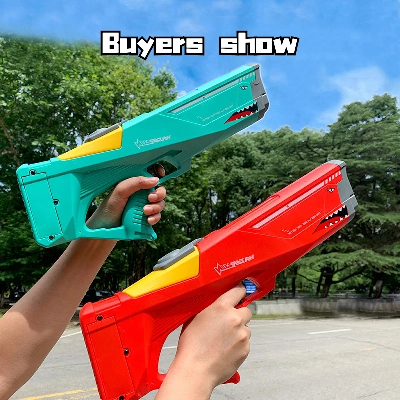 Shark Electric Water Gun Toys Bursts Children's High-pressure Strong Charging Energy Water Automatic Water Spray Kids Toy Guns 2