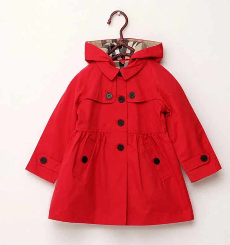 Children girls sweatshirt spring autumn birthday present long style hooded coat girls jackets girls coat