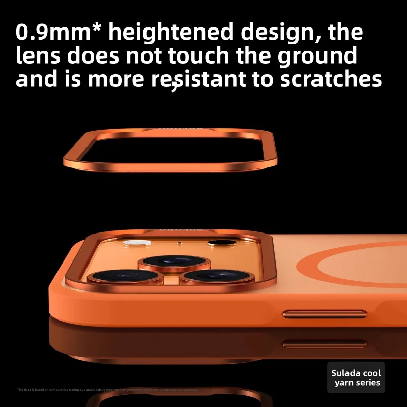 Deluxe Matte Hybrid Magnetic Phone Case with Alloy Lens Frame and Shockproof Design