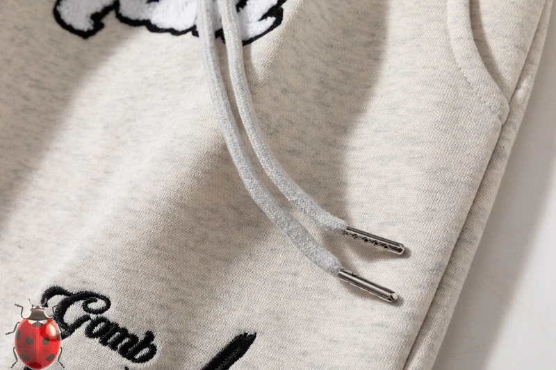 Retro Street Niche American Fashion Label Towel Embroidered Letters High Street Loose Casual Shorts Couple Summer Quarter Pants