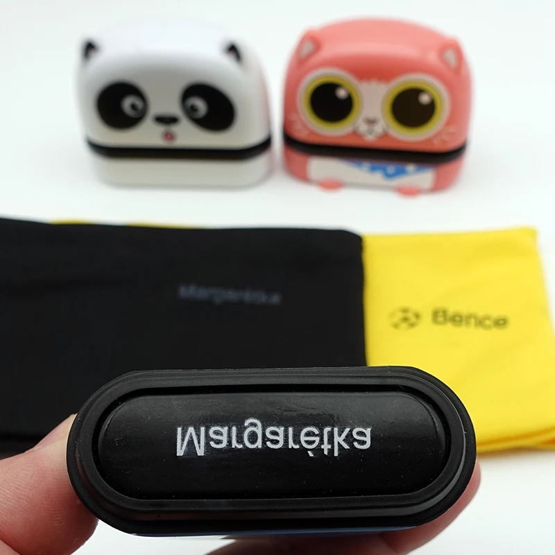 Name Stamp Children Name Seal Student's Name Stamp Kindergarten Clothes Waterproof Kawaii Black and White Ink Montessori Stamp Gift