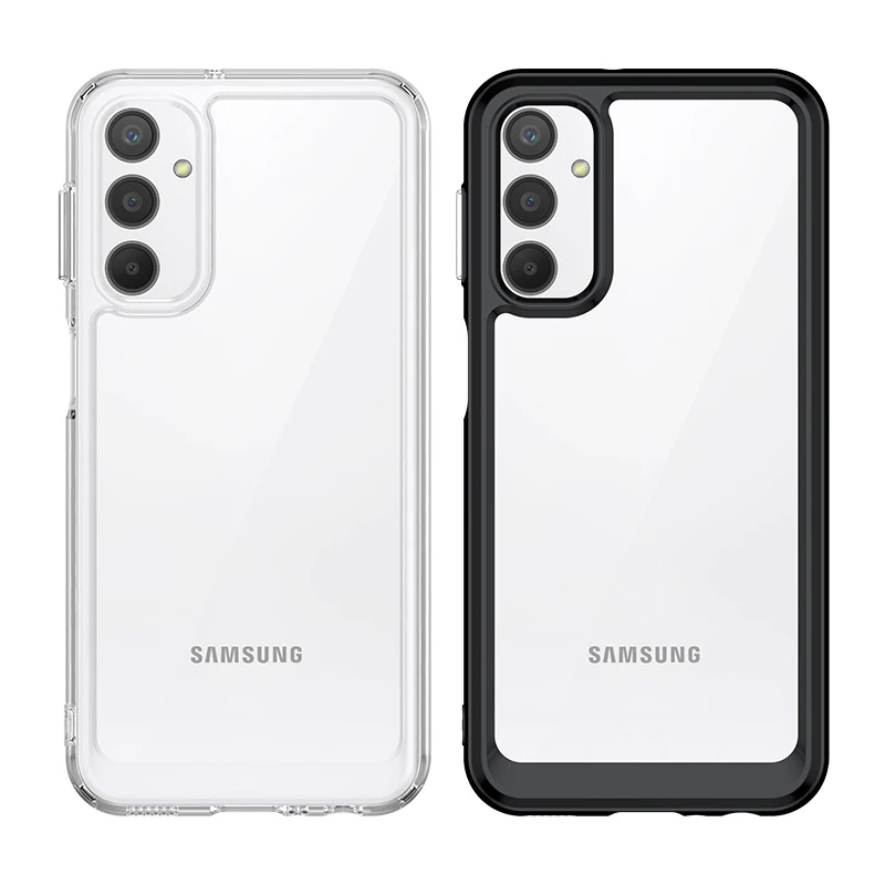 Per Samsung A24 Custodia Cover Samsung Galaxy A24 A14 A34 A54 A04S Antiurto Colore Trasparente Cornice Clear Fundas Samsung A 24 A24