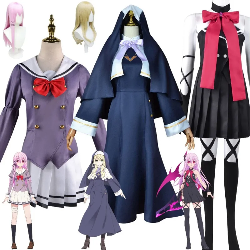 

Anime New Engage Kiss Sharon Holygrail Kisara Cosplay Costume Aldult Woman Skirt Dress Halloween Sexy JK Combat Nun Uniform Suit