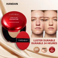 Fond de teint coréen à coussin d'air, correcteur hydratant naturel léger, contrôle du sébum, Base de maquillage longue durée pour femmes 1
