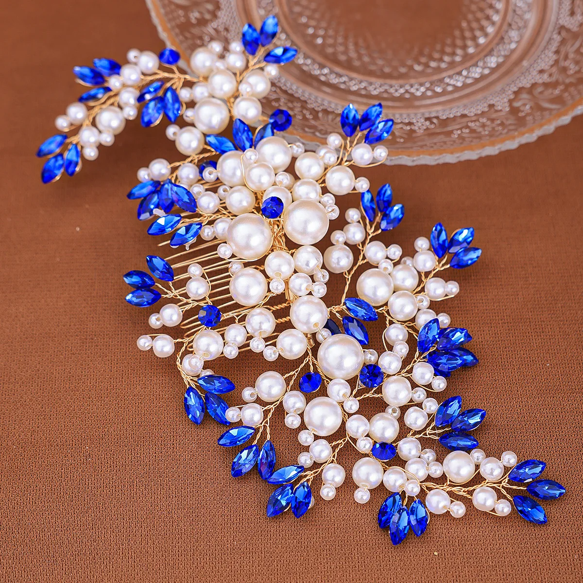 Hochzeit Legierung Perle Haar Kamm Schmuck Mädchen Handgemachte Haarnadel Haar Kamm Braut Tiaras Hochzeit Haar Zubehör Schmuck Geschenk – Detail 8