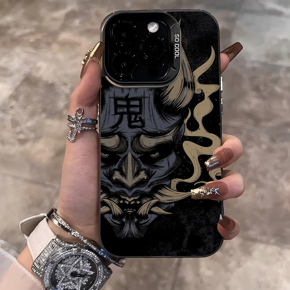 Samurai Ghost Face Phone Case - Japanese Art Inspired Protective Cover