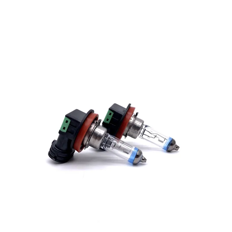 2개입 H11 자동차 할로겐 전구 12V 자동차 전구 3800K 플래티넘 헤드 55W 헤드라이트 램프 상향등 및 하향등 안개등 전구 웜옐로우
