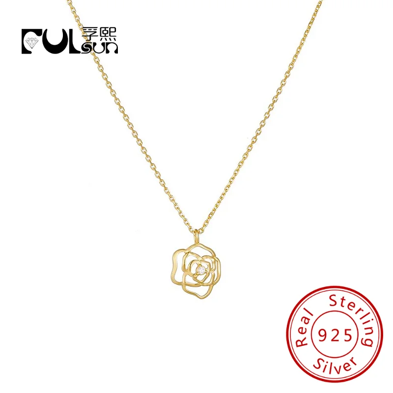 

Модное женское ожерелье fulsun с цветком ромашки, Изящные Ювелирные изделия по индивидуальному заказу, Золотое наполненное ожерелье для женщин и девушек