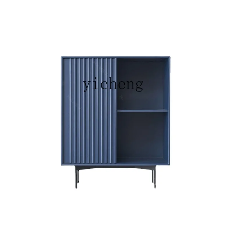 

Yy Simple Sideboard Dark Blue Side Cabinet Art High Cabinet Nordic and Japanese Style Entrance Cabinet