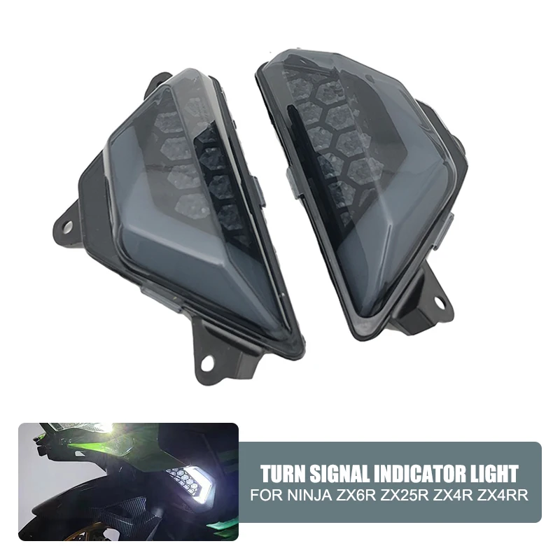 

For KAWASAKI For NINJA 300 250 400 650 For NINJA ZX6R Lamp Flashing Indicator Light ZX25R ZX4R ZX4RR ER6F Front LED Turn Signal