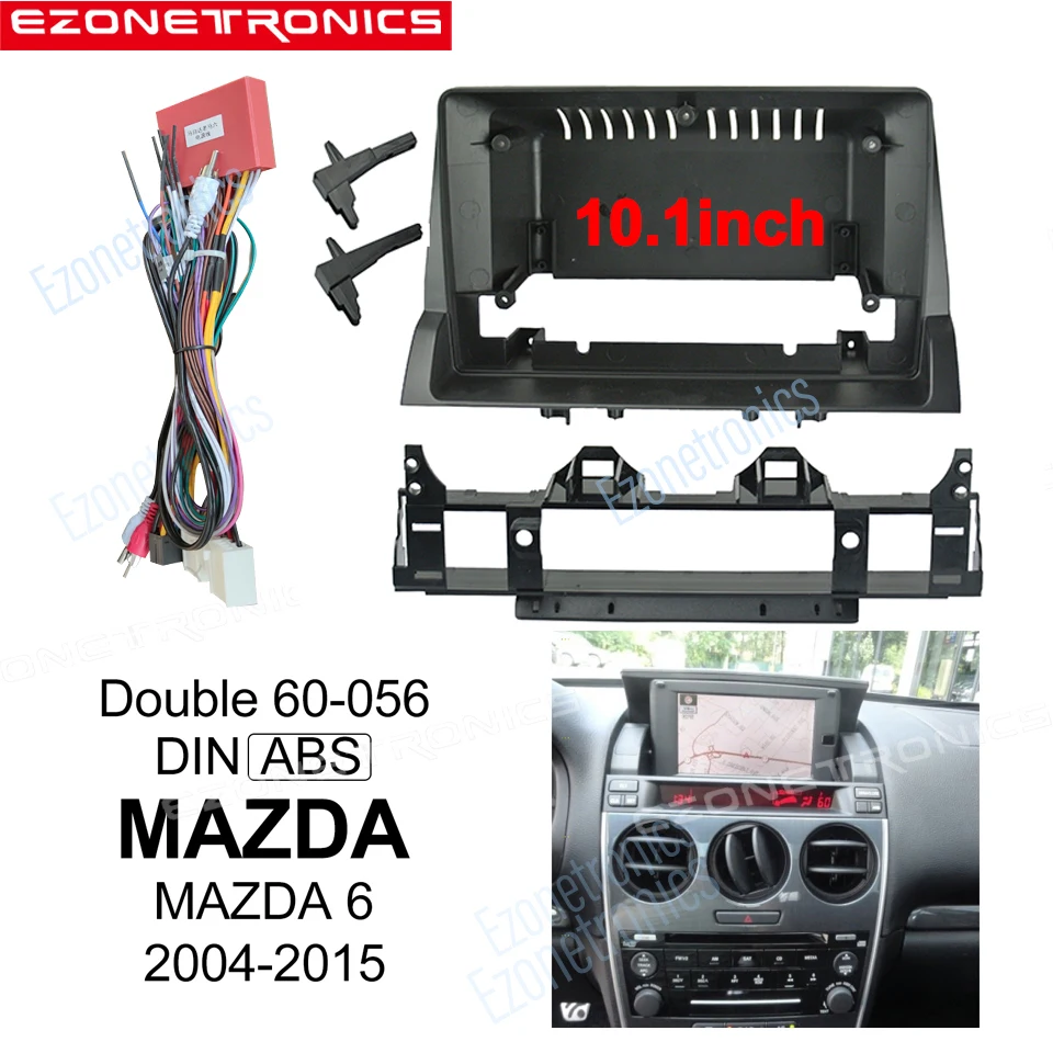 

10.1 Inch Car Fascia For MAZDA 6 2004-20015 Double Din Car Dvd Frame Audio Adaptor Facia Fit Radio Refitting Panel Dashboard Kit