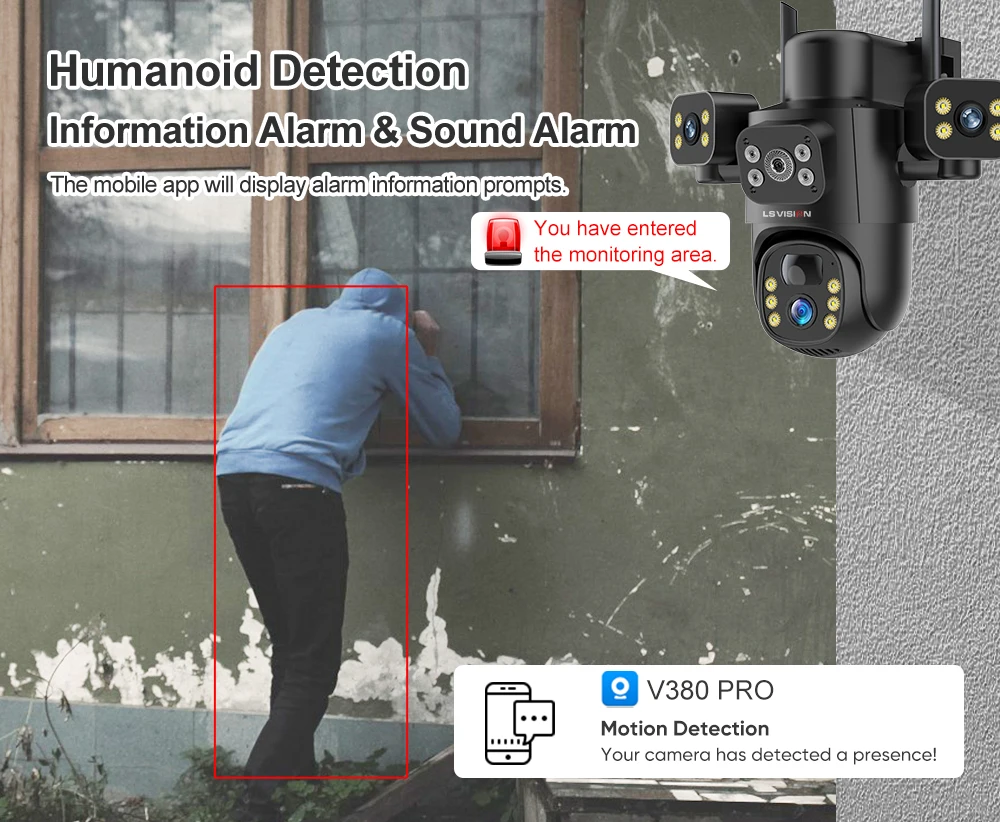15MP 4G LTE Solar Camera Outdoor WiFi Security Camera 10X Optical Zoom Three Scr