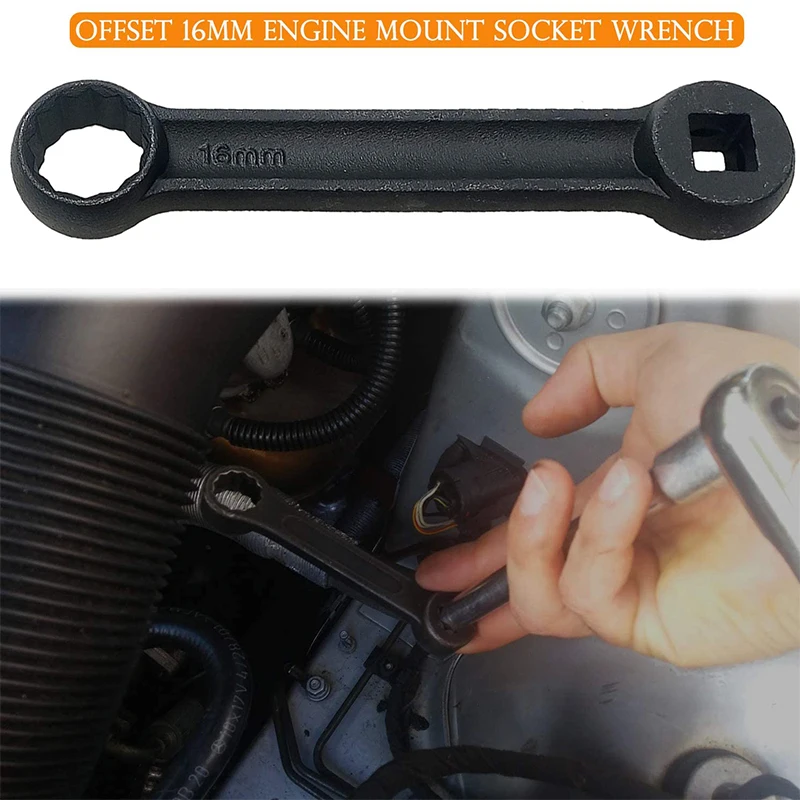 Engine Mount Wrench and Nut Remover Tool, 16mm 3/8