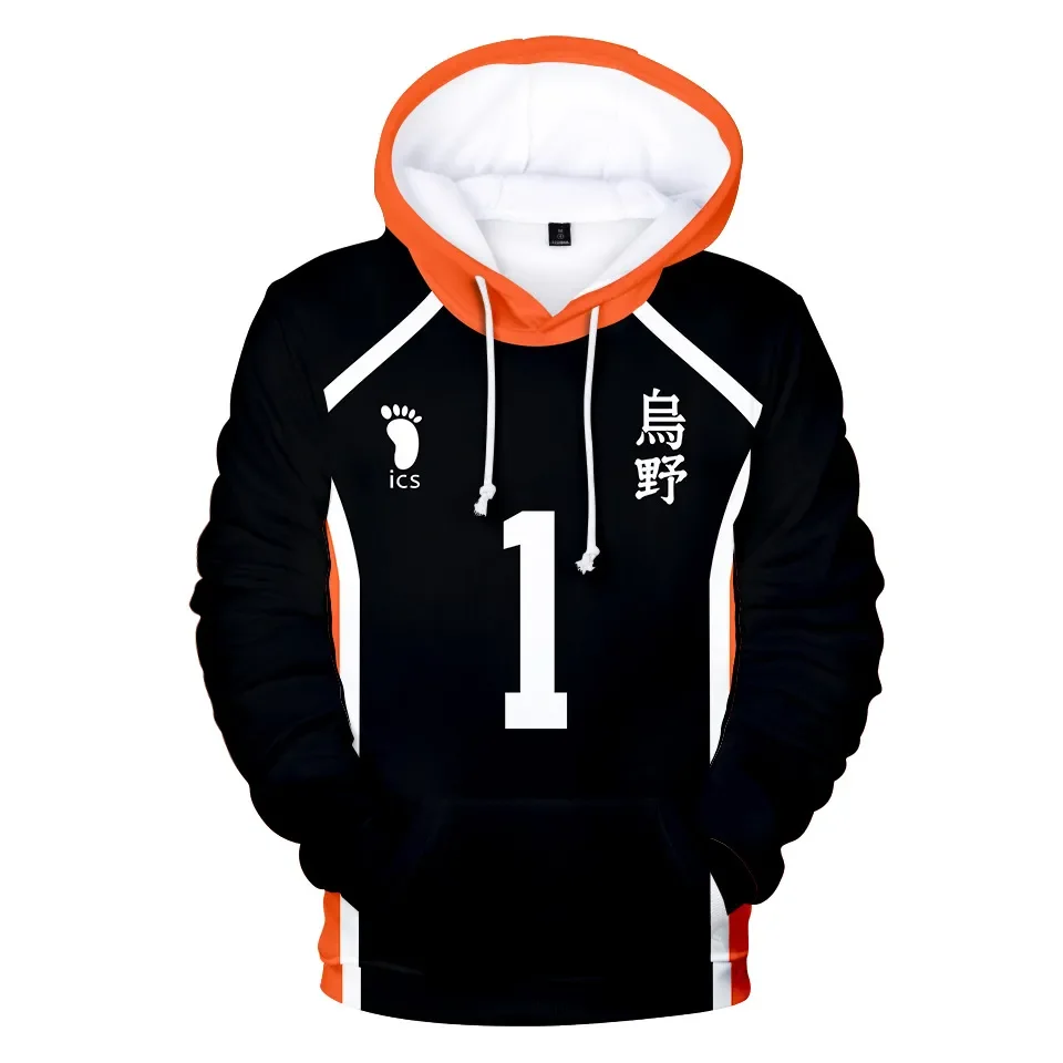 

Casual 3D Haikyuu!! Akaashi Keiji Bokuto Koutarou Unisex Hoodies Anime Cosplay Costume Fukurodani Volleybal Club KIDS Clothes