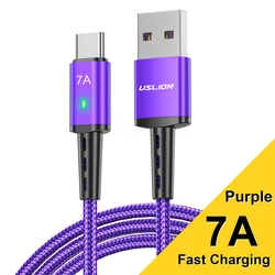 High - Speed USB Type C Charging Cable for Fast Charging and Data Transfer (Purple For Type C)