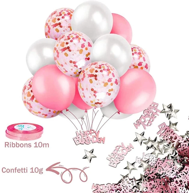 Ballons joyeux anniversaire en feuille d'aluminium pour enfants et adultes,  décorations de fête princesse roses, 1 an, 2 ans, 3 ans, 4 ans, 5 ans, 6 ans,  7 ans, 8 ans, 9