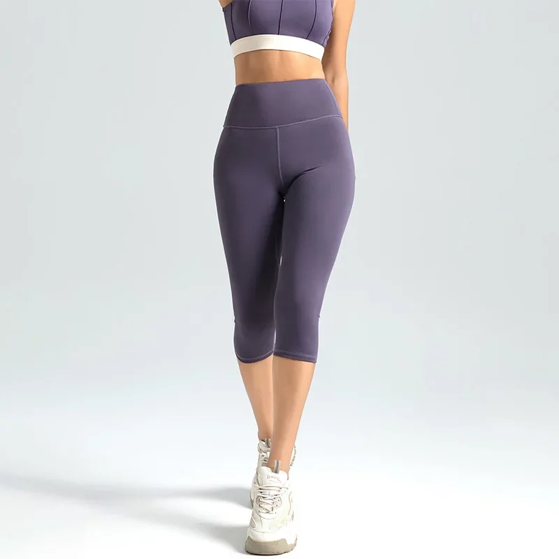 Women's Yoga Pants High Waist Capri Pants 3/4 Leggings Exercise Seamless Abdomen Running Fitness Tights Gym women yoga pants