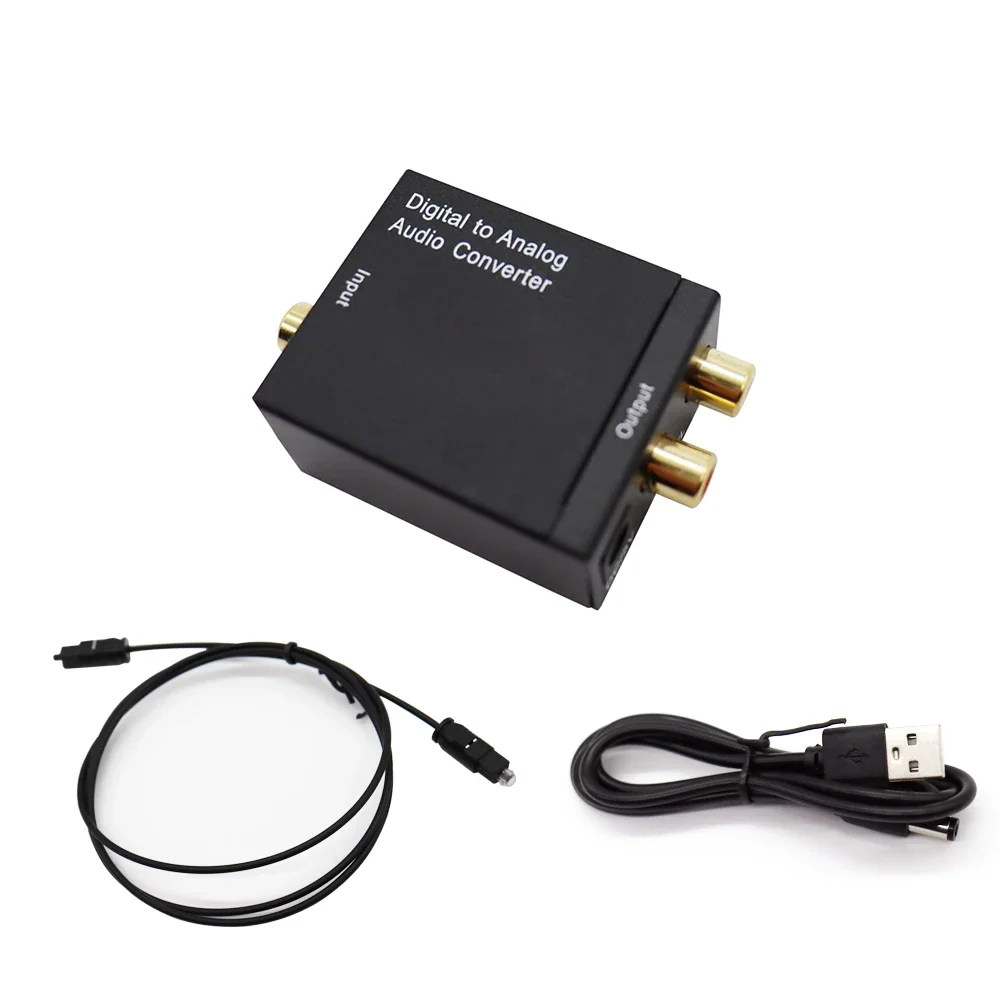 Digital to Analog Audio Converter Optical Fiber Coaxial Signal to Analog DAC Spdif Stereo 3.5MM Jack 2*RCA Amplifier Decoder audio adapter audio converter adapter audio converter audio decoder audio converter amplifier