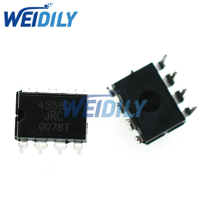 Chip ic integrado jrc4558 4558 4558d jrc4558d dip 8, 10 peçasic chip