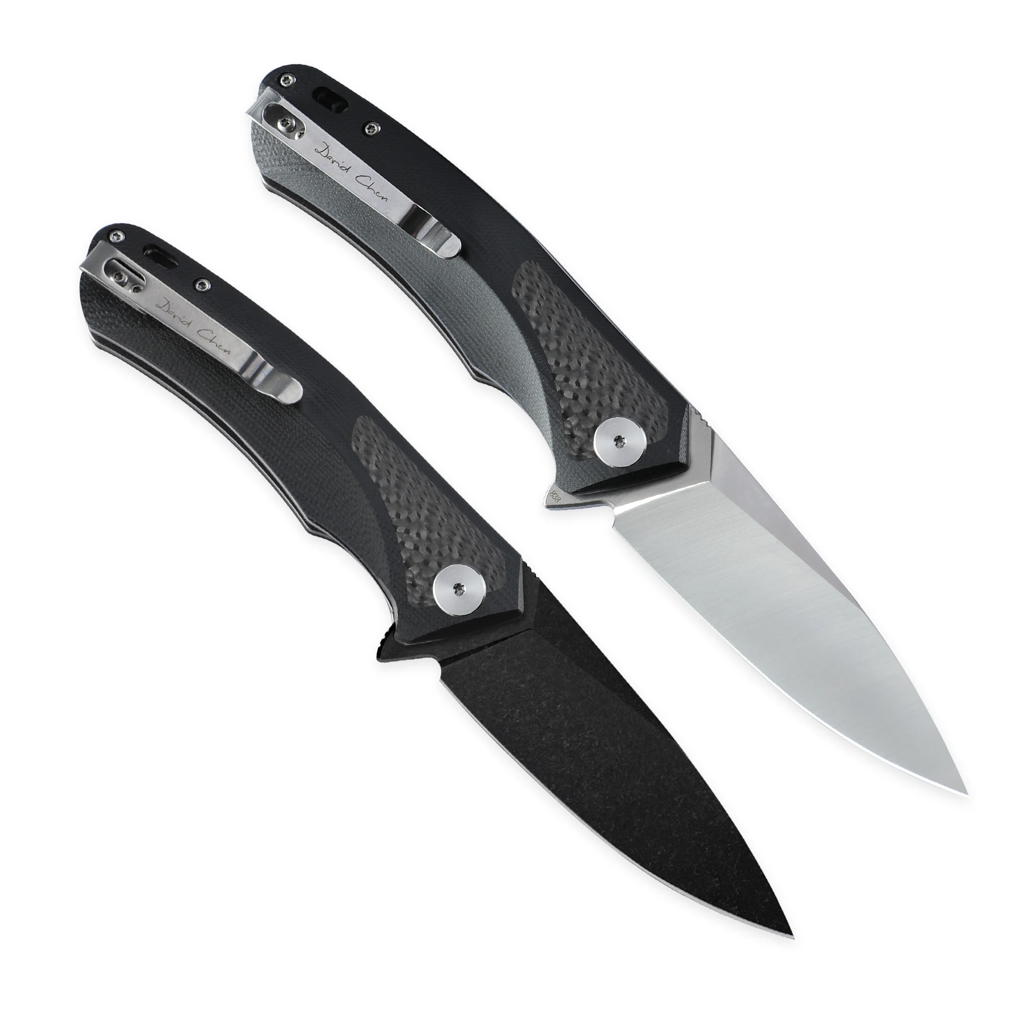 Petrified Fish PF838CS D2 Steel Blade Folding Knife G10+Carbon Fiber Handle Outdoor Camping Hunting EDC Pocket Tool 2