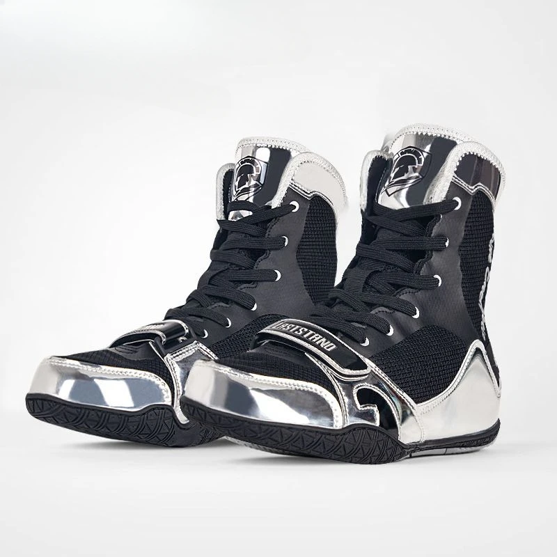 High-top Professional Boxing Shoes Men's Free Fighting Sports Shoes Lightweight Wear-resistant Comfortable Wrestling